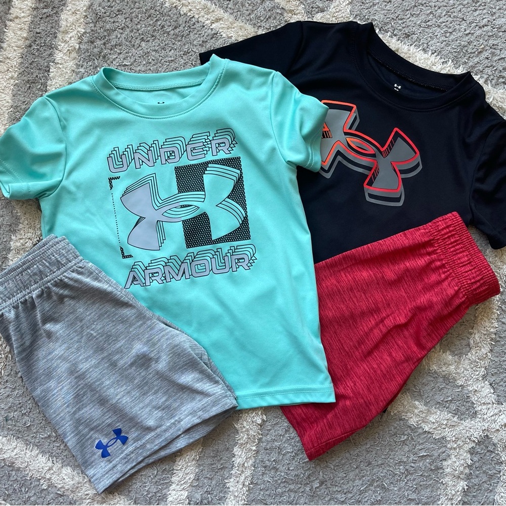 Under Armour Kids Matching Set - Aqua, Black, Red, Gray